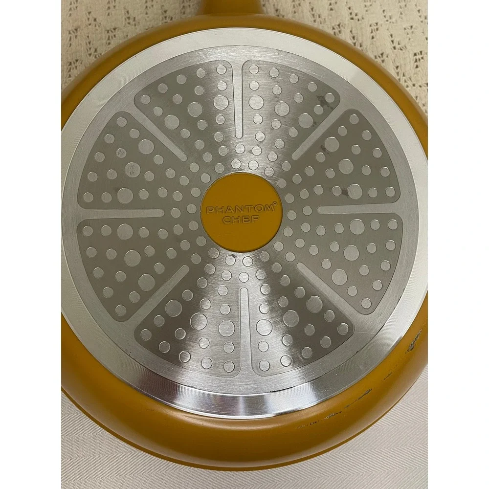 Phantom Chef 2 Piece Fry Pans Mustard Yellow Ceramic Non-Stick Skillet 8in 10in